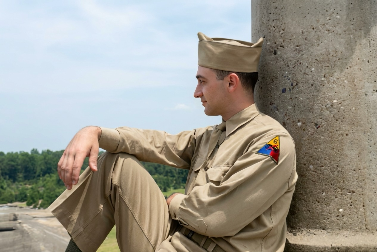 Military service photo restoration - After restoration